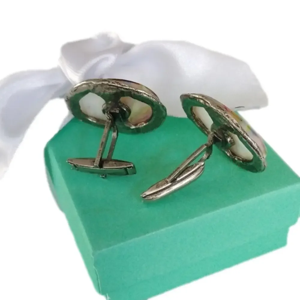 Men's Resin Multicolor Cufflinks Cuff Links